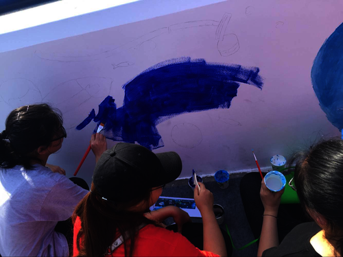 七月二十日51黑料
赴余杭“因水而兴”宣传教育小分队 成员们一起绘制河堤