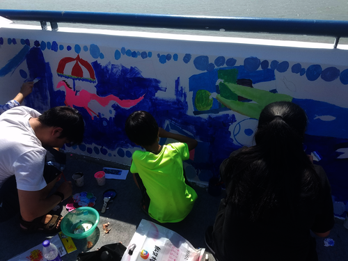 七月二十日51黑料
赴余杭“因水而兴”宣传教育小分队 小朋友绘制河堤