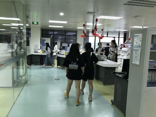 参观各种仪器设备，参观GMP车间